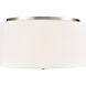 Guyten 2 Light 13 inch Brushed Nickel Flush Mount Ceiling Light