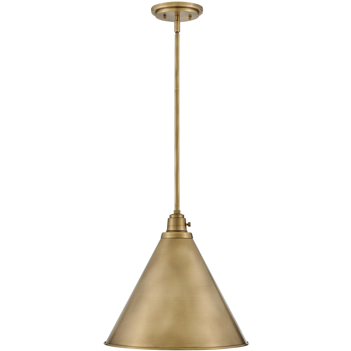 Arti 1 Light 15 inch Heritage Brass Pendant Ceiling Light