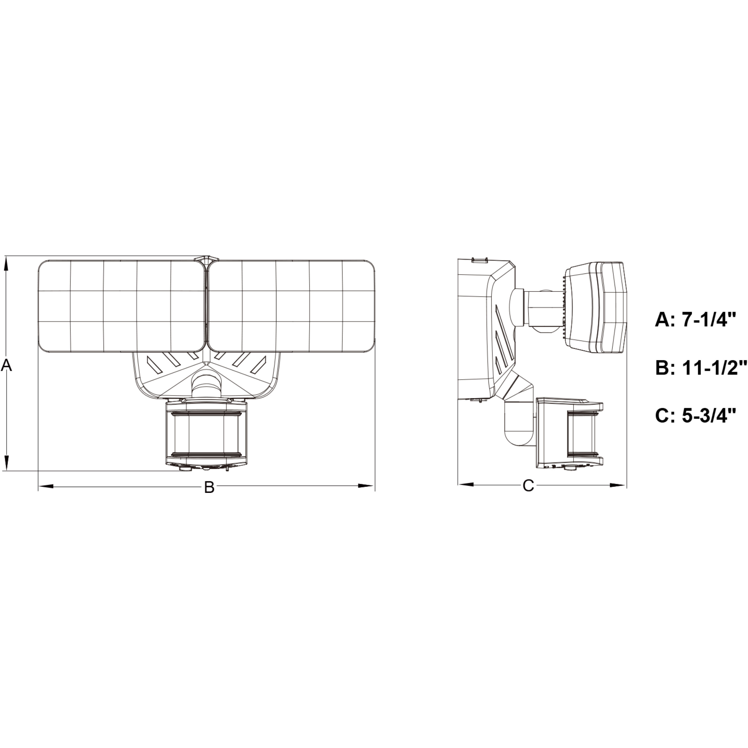 Merill LED 7.25 inch Bronze Outdoor Security