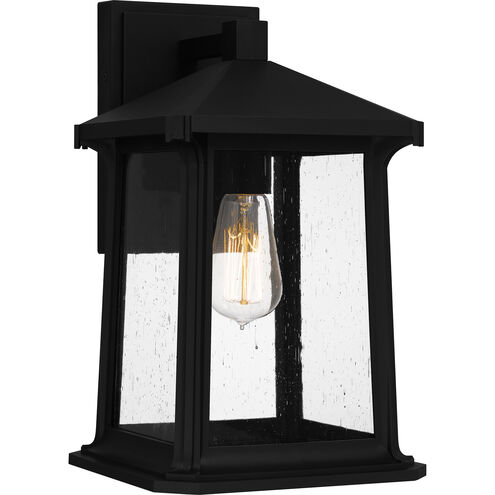 Satterfield 1 Light 14 inch Matte Black Outdoor Wall Lantern
