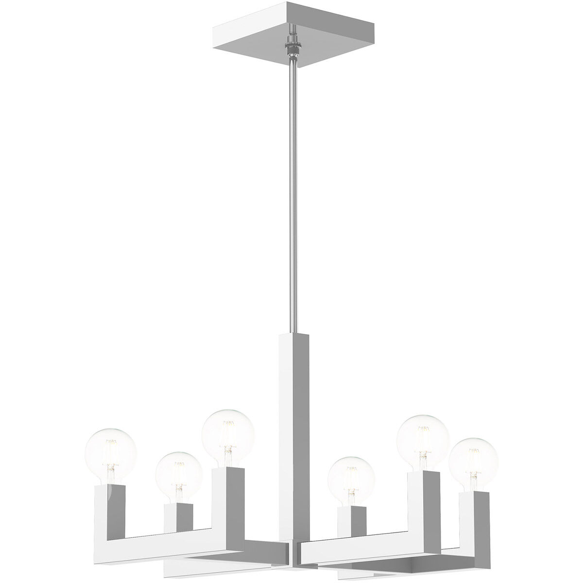 Solna 6 Light 24 inch Polished Chrome Chandelier Ceiling Light