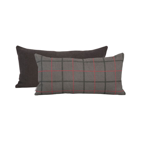 Kidney 22 inch Oxford Charcoal Pillow