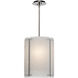 Textured Glass LED 12.4 inch Flat Bronze Pendant Ceiling Light in 3000K LED, Smoke Granite, Oversized