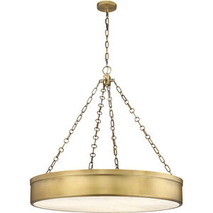 Anders 3 Light 33 inch Rubbed Brass Chandelier Ceiling Light