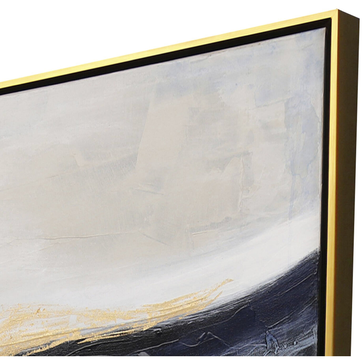 Nouveau Blue and Metallic and White Canvas, The Studio