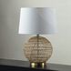 Jinani 25 inch 100 watt Natural and Satin Brass Table Lamp Portable Light
