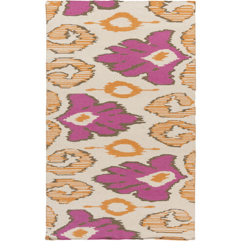 Alameda 132 X 96 inch Bright Pink, Bright Orange, Khaki, Camel Rug