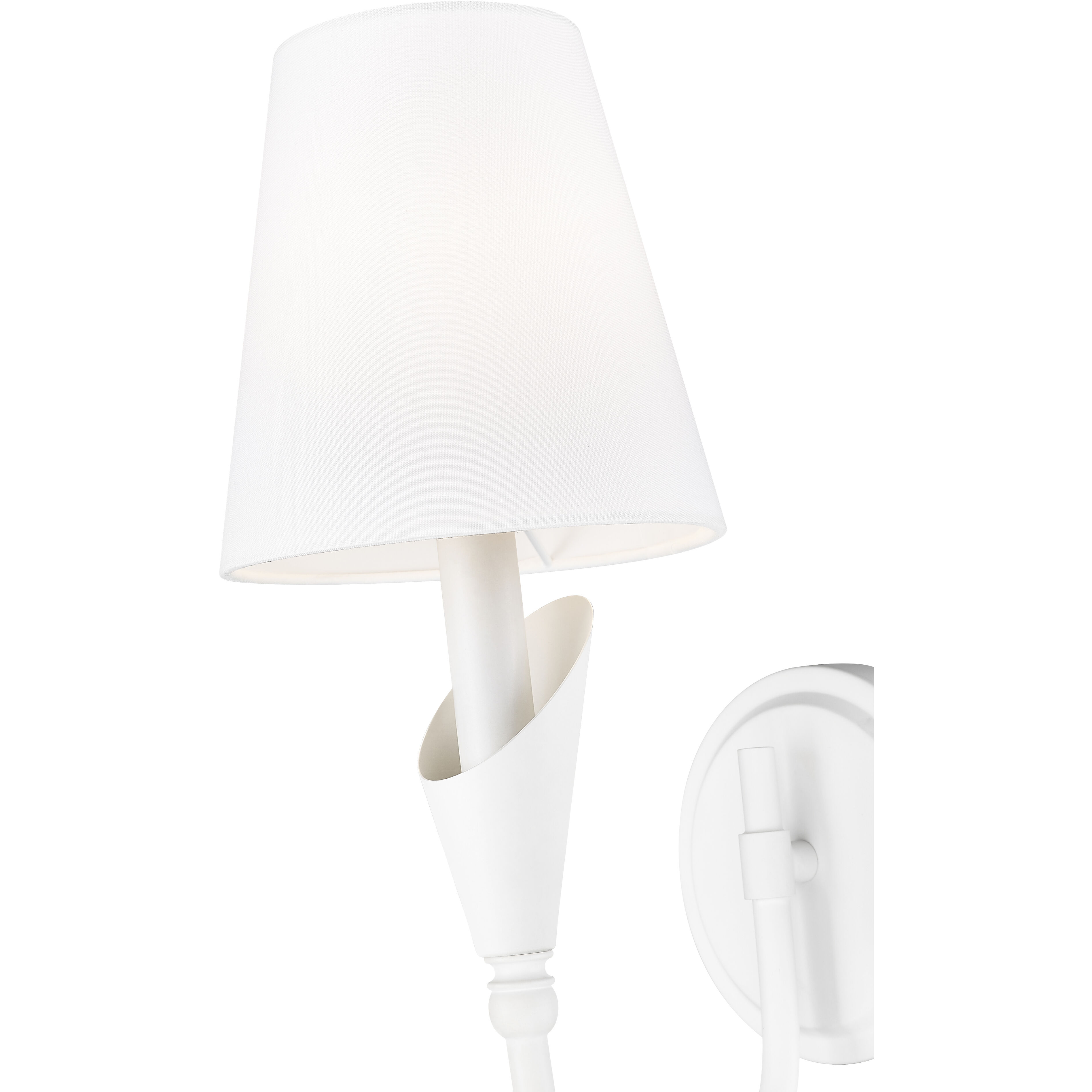 Claudelle Wall Sconce Wall Light in Textured White