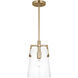 Drew & Jonathan Crofton 1 Light 7.75 inch Satin Brass Pendant Ceiling Light, Small