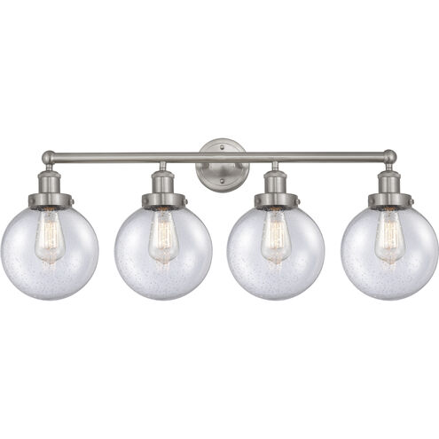 Beacon 4 Light 33.5 inch Brushed Satin Nickel Bath Vanity Light Wall Light