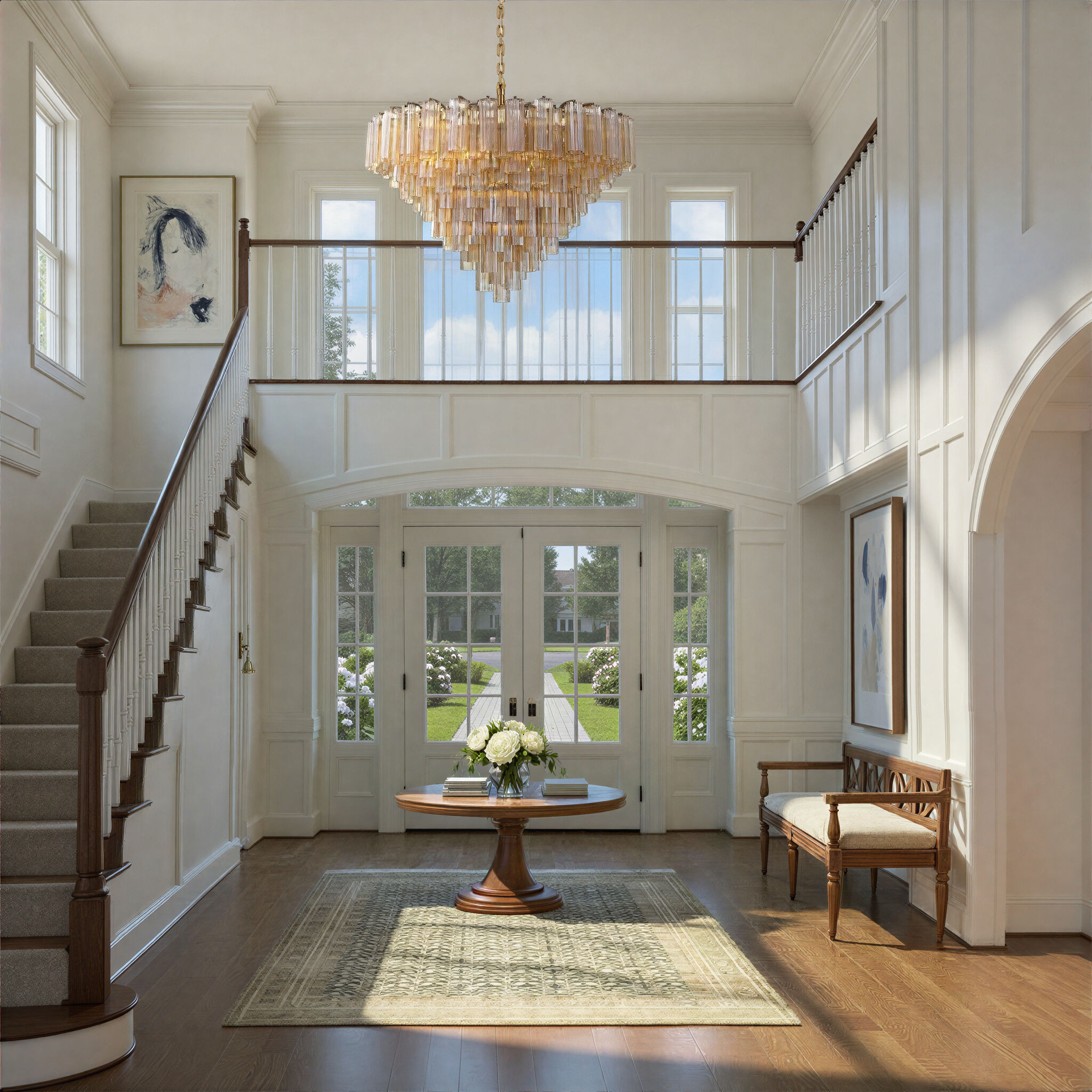 Addis 28 Light 49 inch Aged Brass Chandelier Ceiling Light