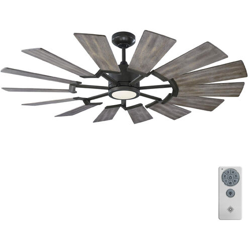 Prairie 52 inch Aged Pewter with Distressed Grey Weathered Oak Blades Ceiling Fan