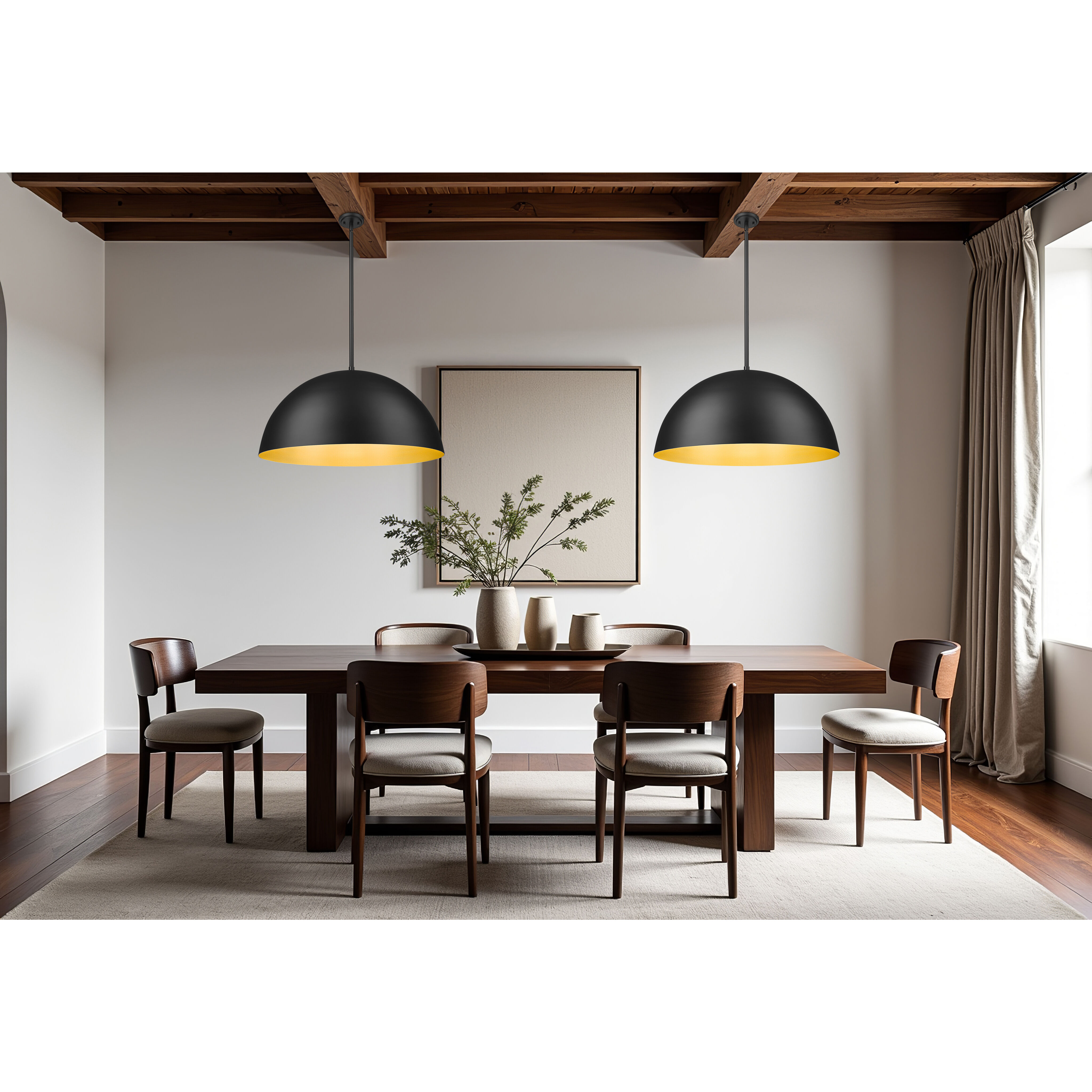 Vega 3 Light 31.5 inch Matte Black Pendant Ceiling Light