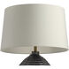 Juliette 26.5 inch 150.00 watt Flint Luster and Antique Brass Table Lamp Portable Light