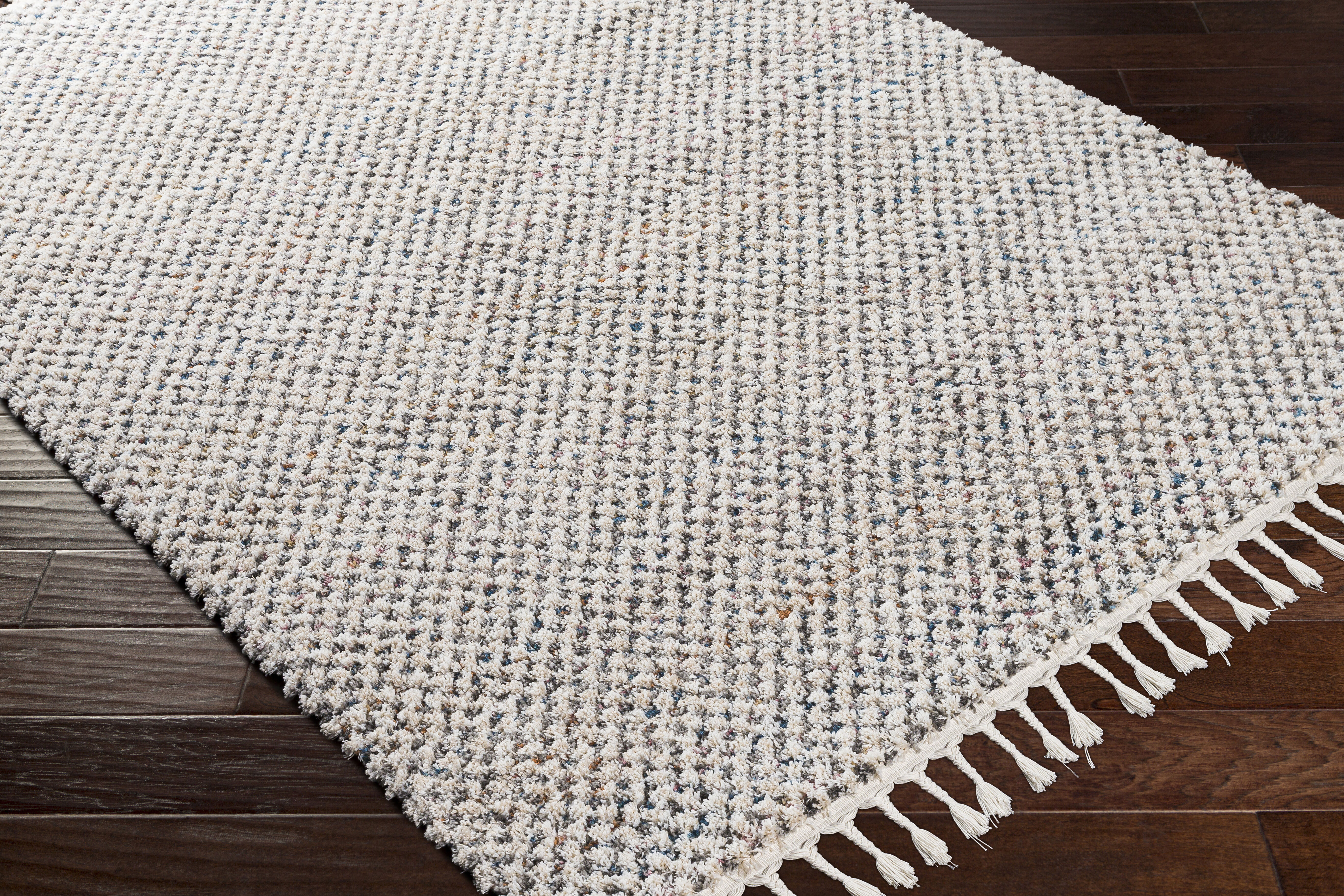 Lyon 84 X 63 inch Light Grey Rug in 5 x 8, Rectangle