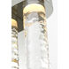 Marie Flanigan Theron LED 3.25 inch Polished Nickel and Clear Wavy Glass Linear Bath Sconce Wall Light