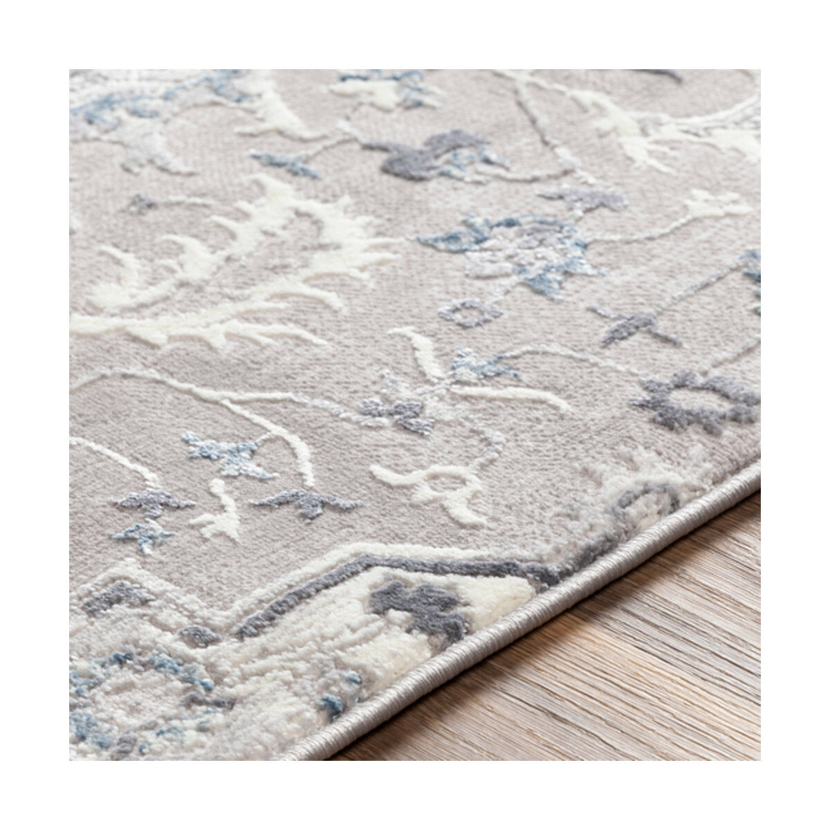 Katmandu 35 X 24 inch Medium Gray/Charcoal/Denim/Ivory/Light Gray Rugs