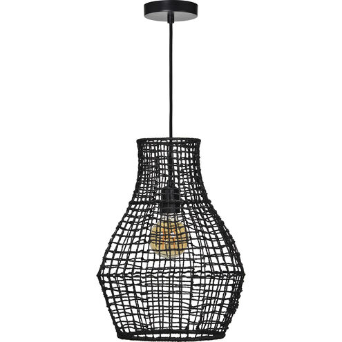 Akami 1 Light 14 inch Black Mesh Pendant Ceiling Light