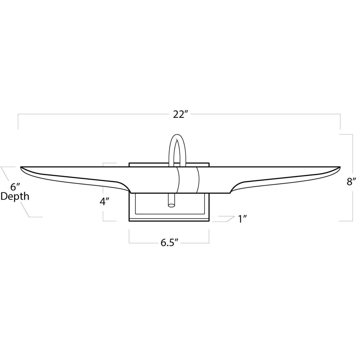 Redford 50 watt 22 inch Polished Nickel Picture Light Wall Light, Small