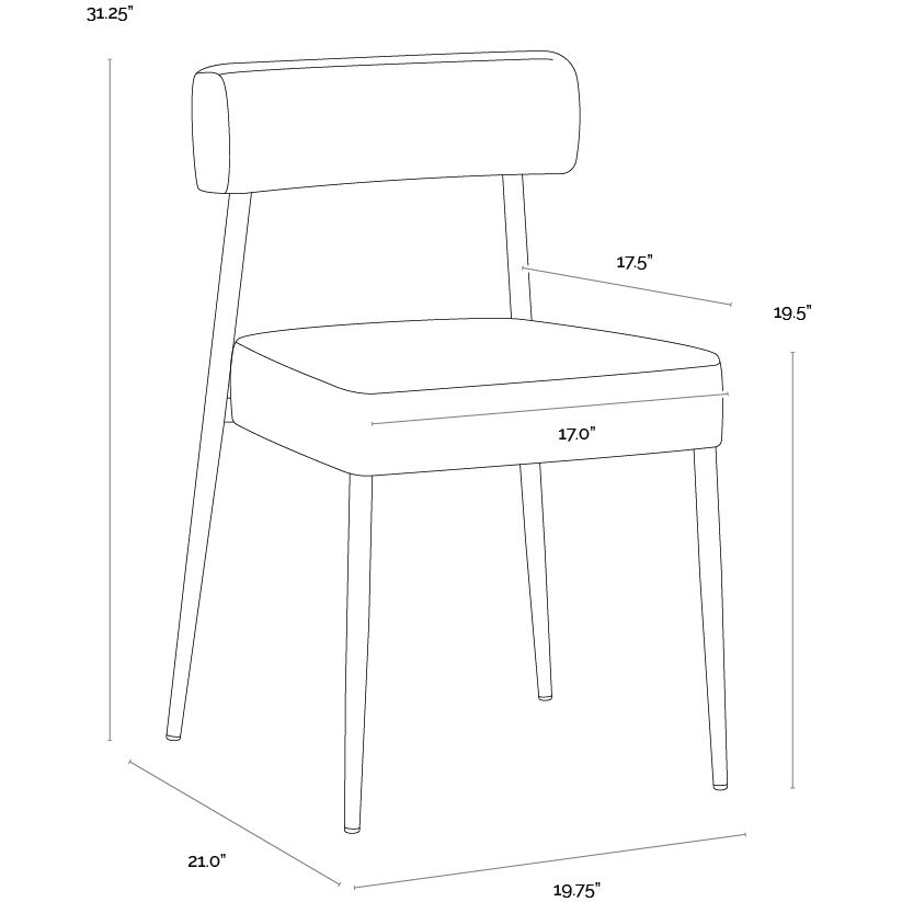 Ashwin Bravo Black / Helios Check Black Stackable Dining Chair