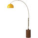 Tambo 92 inch 14 watt Weathered Brass and Dark Walnut Arc Floor Lamp Portable Light
