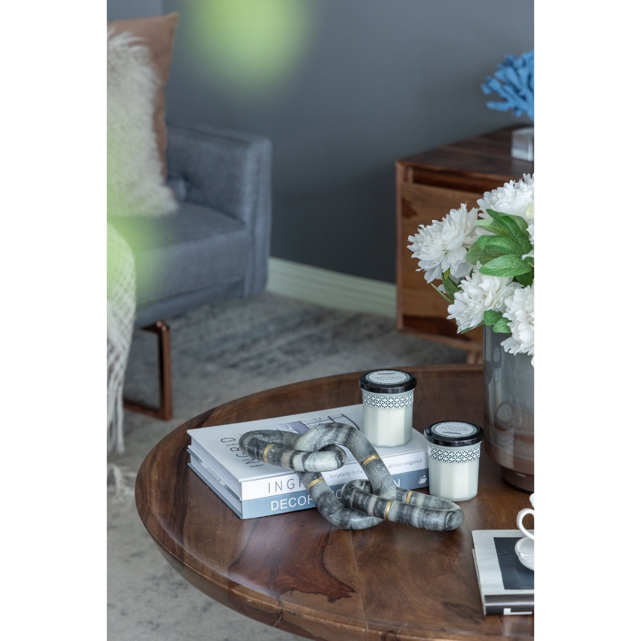 Anita Gray/Brass Marble Chain