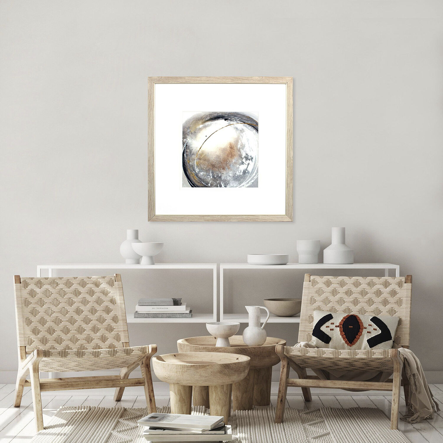 Swell Neutral and Metallic and Gray and Brown Framed Art, Propac