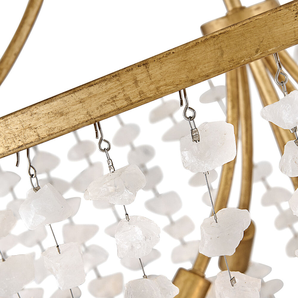 Myra 4 Light 18 inch Distressed Brass Semi-flush Mount Ceiling Light