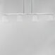Scoop 4 Light 46 inch Polished Chrome Linear Pendant Ceiling Light in Marble
