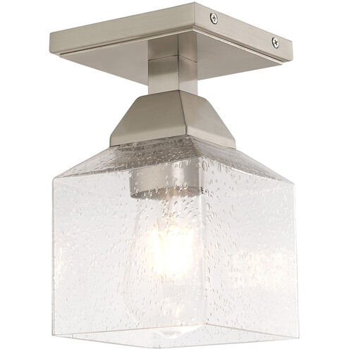 Aragon 1 Light 5 inch Brushed Nickel Semi-Flush Mount Ceiling Light