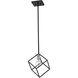 Vertical 1 Light 11.25 inch Matte Black and Brushed Nickel Pendant Ceiling Light