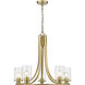 Beckett 5 Light 27 inch Olde Brass Chandelier Ceiling Light
