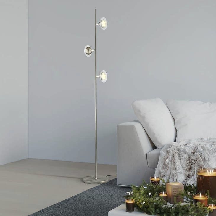 Satin nickel floor lamp online