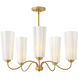 Honey 5 Light 28 inch Distressed Brass Chandelier Ceiling Light