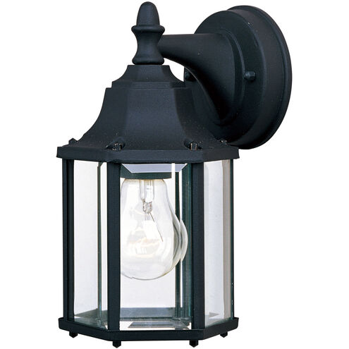 Builder Cast 1 Light 10 inch Black Outdoor Wall Mount