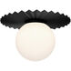 Alora Mood Plume 1 Light 13.88 inch Matte Black Flush Mount Ceiling Light