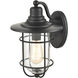 Milltown 1 Light 15.75 inch Powder Coated Black Outdoor Wall Sconce