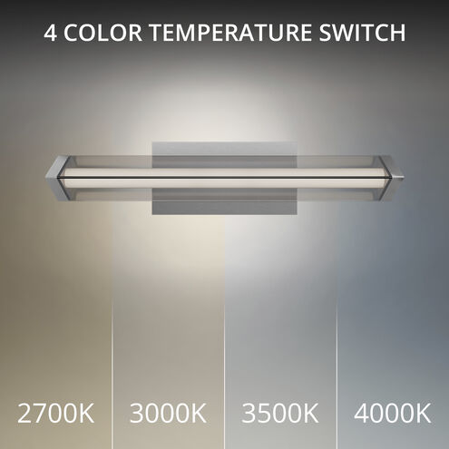 Boulevard LED 18 inch Brushed Nickel Bath Vanity & Wall Light in 4000K, dweLED