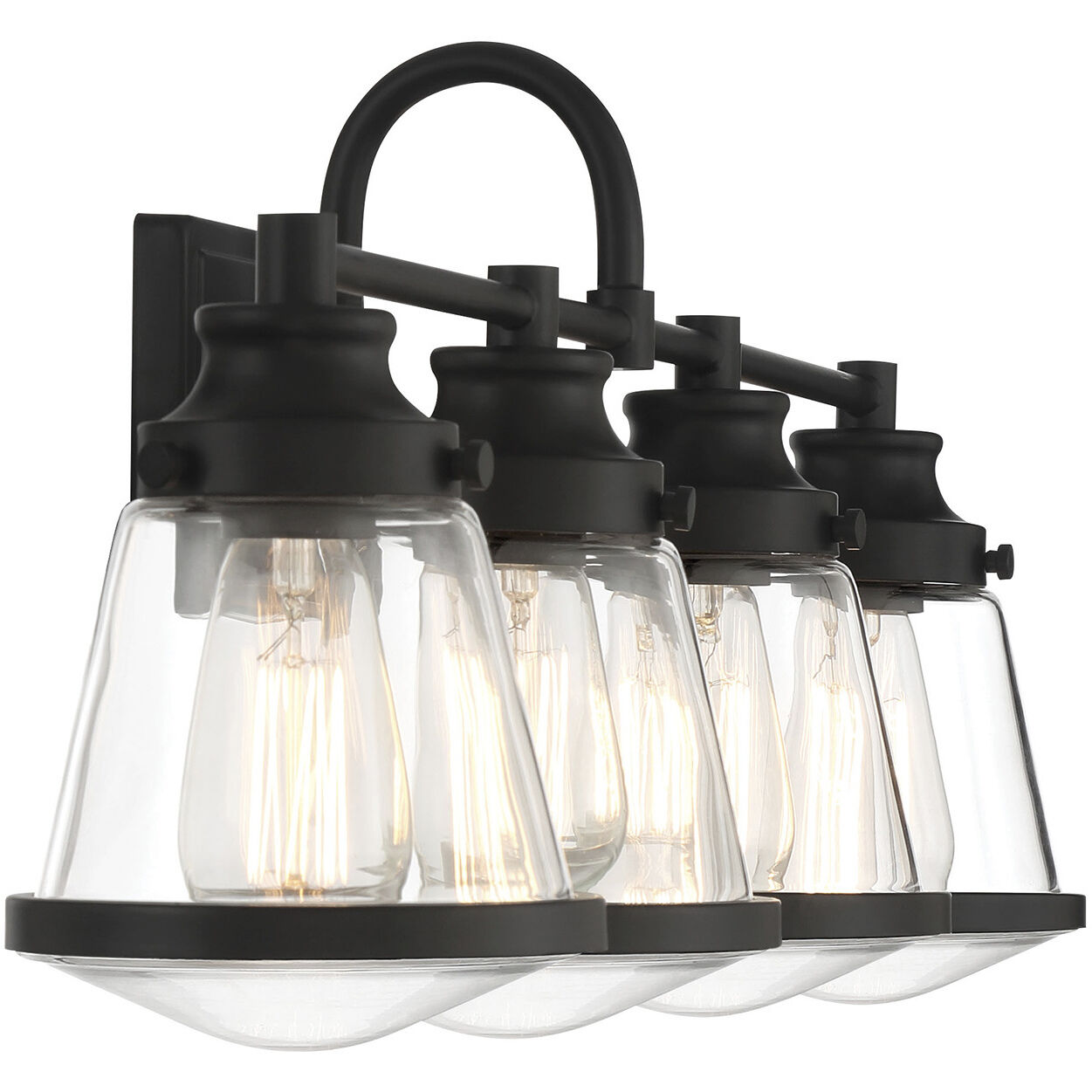 Mannsdale 4 Light 33 inch Coal Bath Vanity Wall Light