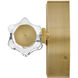 Georgette LED 32.25 inch Lacquered Brass Vanity Light Wall Light