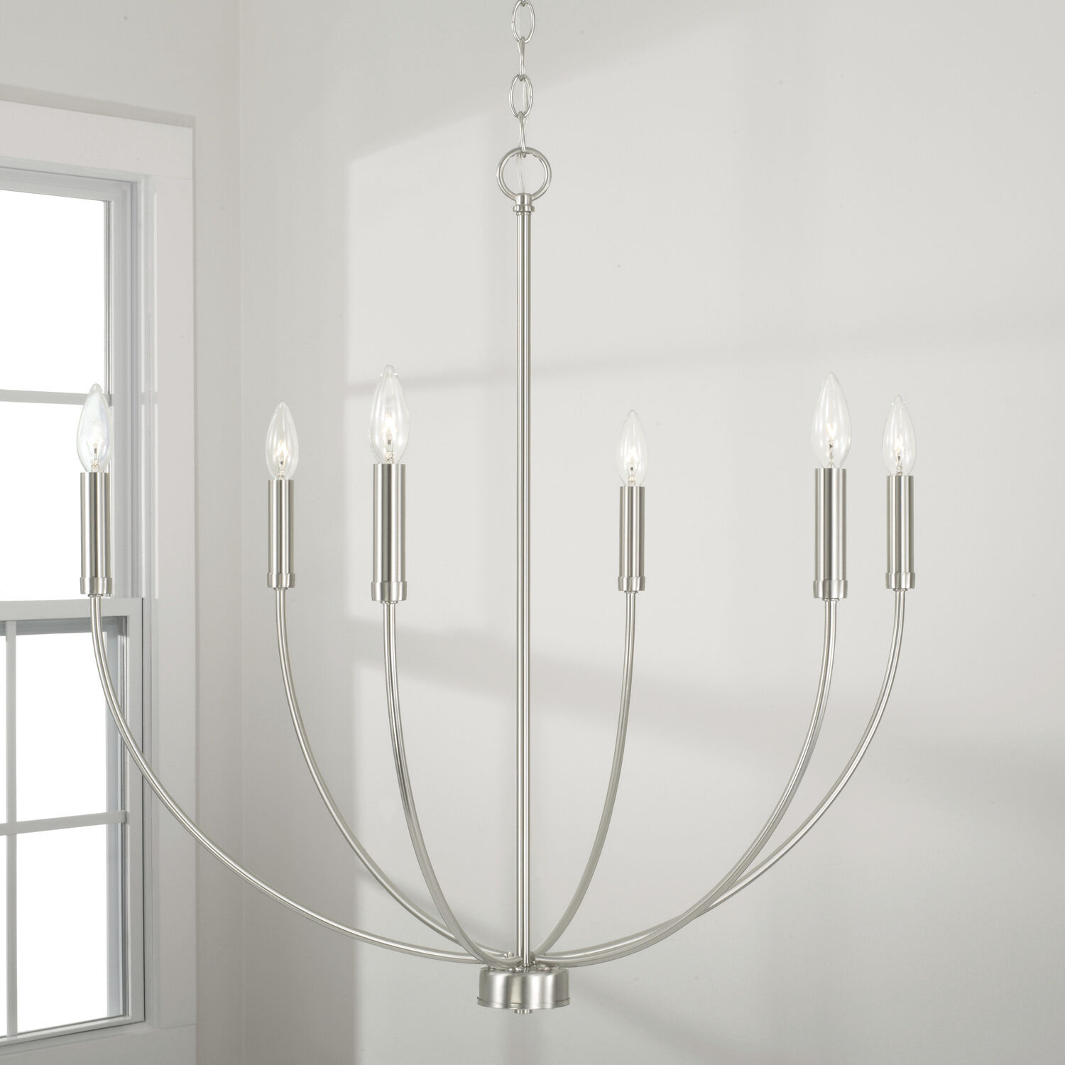 Ansley 6 Light 30.25 inch Brushed Nickel Chandelier Ceiling Light