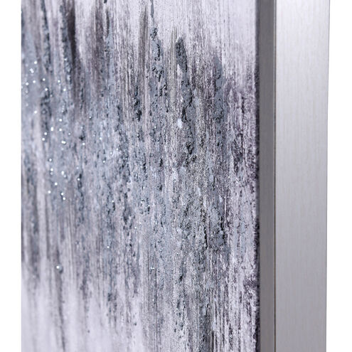 Silver Sparkle Silver Metallic Sparkle with White and Grey Wall Art
