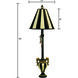 Carnival Stripe 32 inch 75 watt Antique Black with Antique White Table Lamp Portable Light