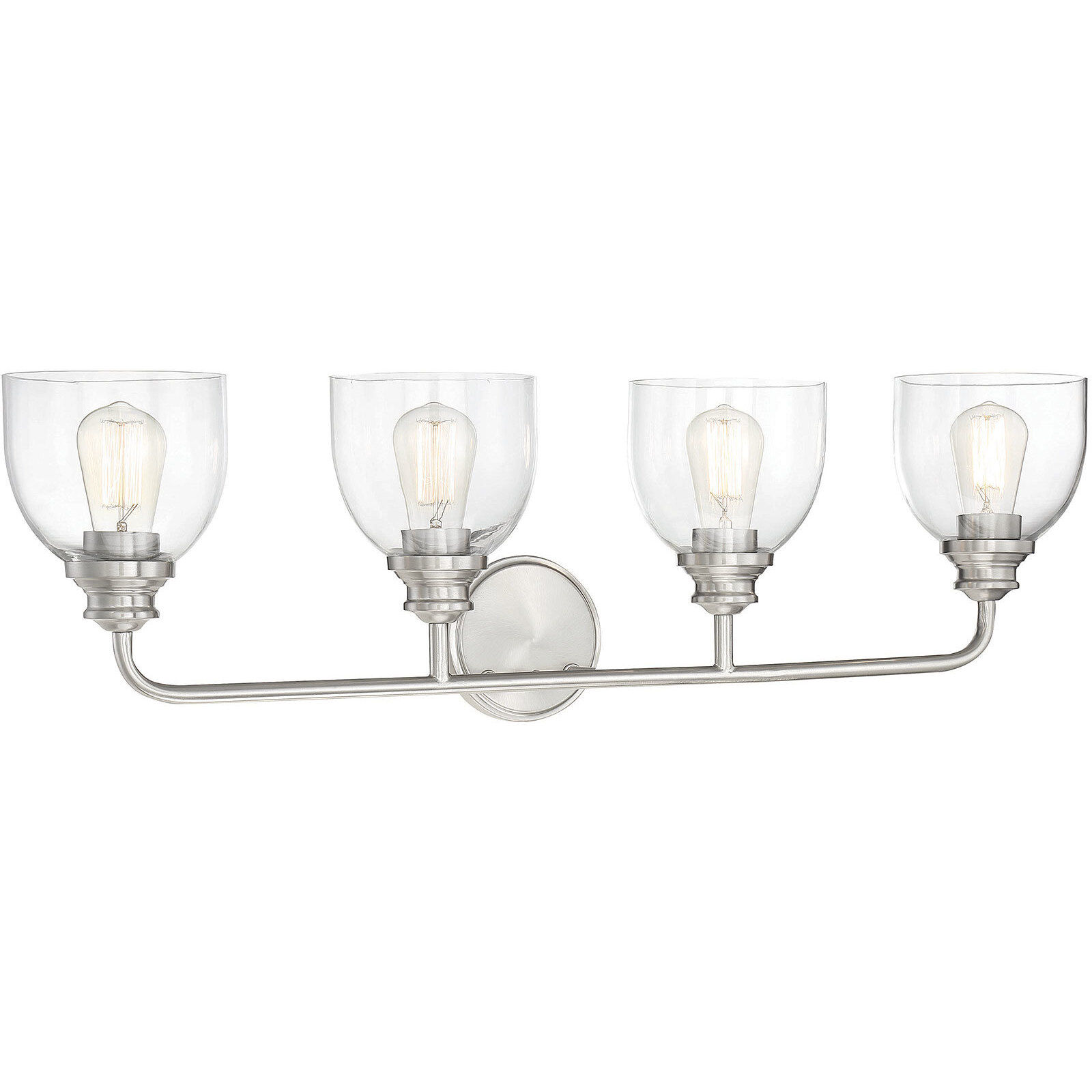 Vale 4 Light 33 inch Satin Nickel Bathroom Vanity Light Wall Light, Essentials