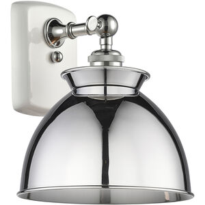 Adirondack 1 Light 8.13 inch White and Polished Chrome Sconce Wall Light