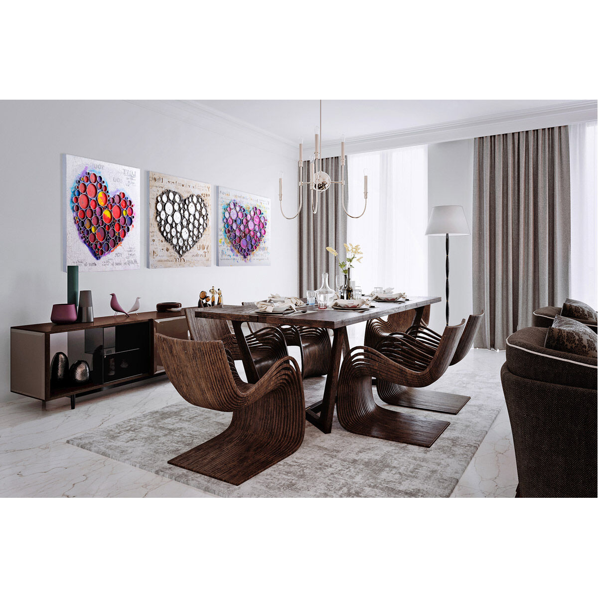 Work of Heart Silver Wall Art, Varaluz Casa