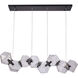 Canada 8 Light 12 inch Black Chandelier Ceiling Light