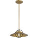 Newburie 1 Light 12 inch Legacy Brass and Dark Matte Black Pendant Ceiling Light