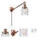 Small Bell 21 inch 60.00 watt Antique Copper Swing Arm Wall Light, Franklin Restoration
