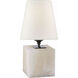 Thomas O'Brien Terri 12.5 inch 60 watt Alabaster Accent Lamp Portable Light in Linen